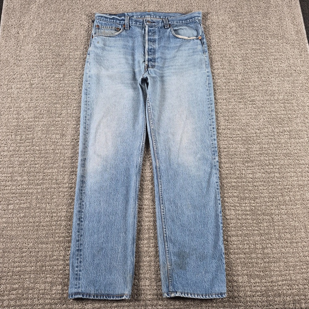 Vintage Levis 501xx Jeans Mens 36x36 Shrink to Fit 32x30 Blue 501-0000 90s USA